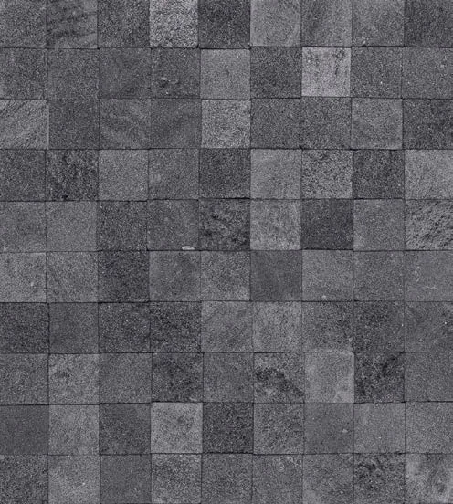 Black Lava volcanic stone tiles in black to gray tones